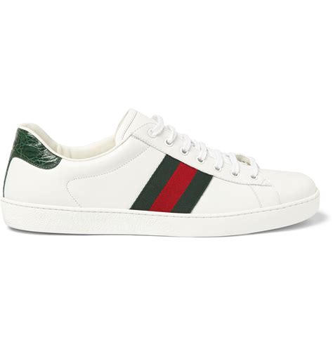 gucci sneakers white and red|classic white Gucci sneakers.